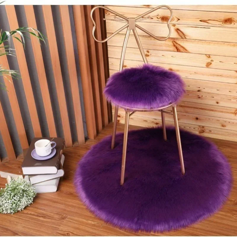 Artificial Sheepskin Rug Bedroom Mat Wool Warm Hairy Carpet Chair Cover Home Docoration Seat Fur Pad Carpets for Living Room