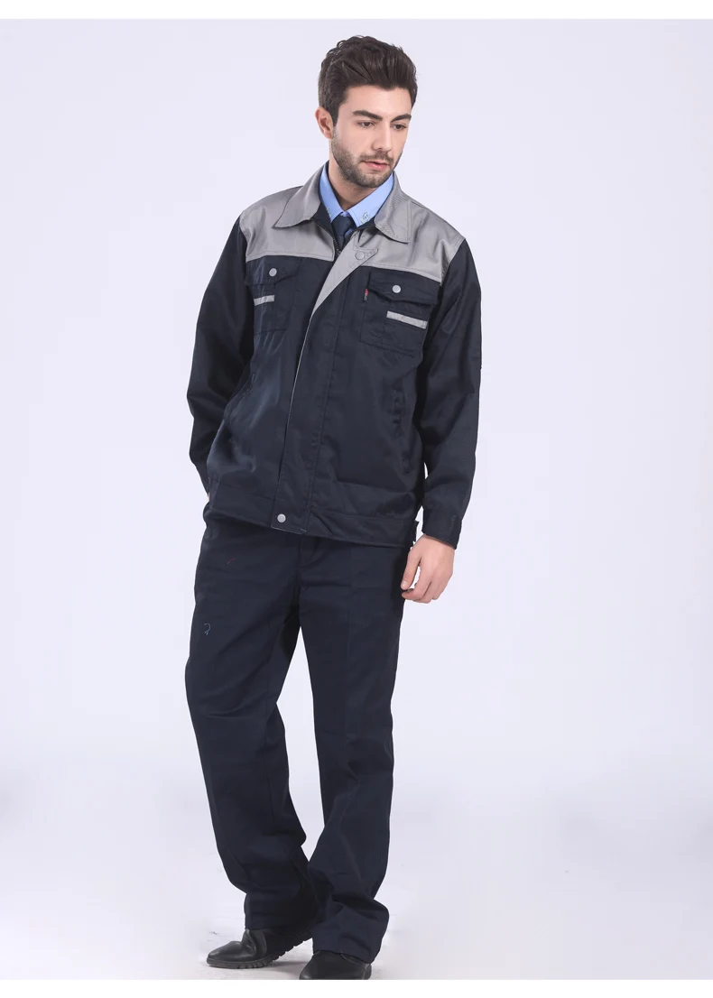 Working Clothes for Men Workwear Jacket and Pants 2 PCS Repairman Auto Mechanics High Quality Work Clothing