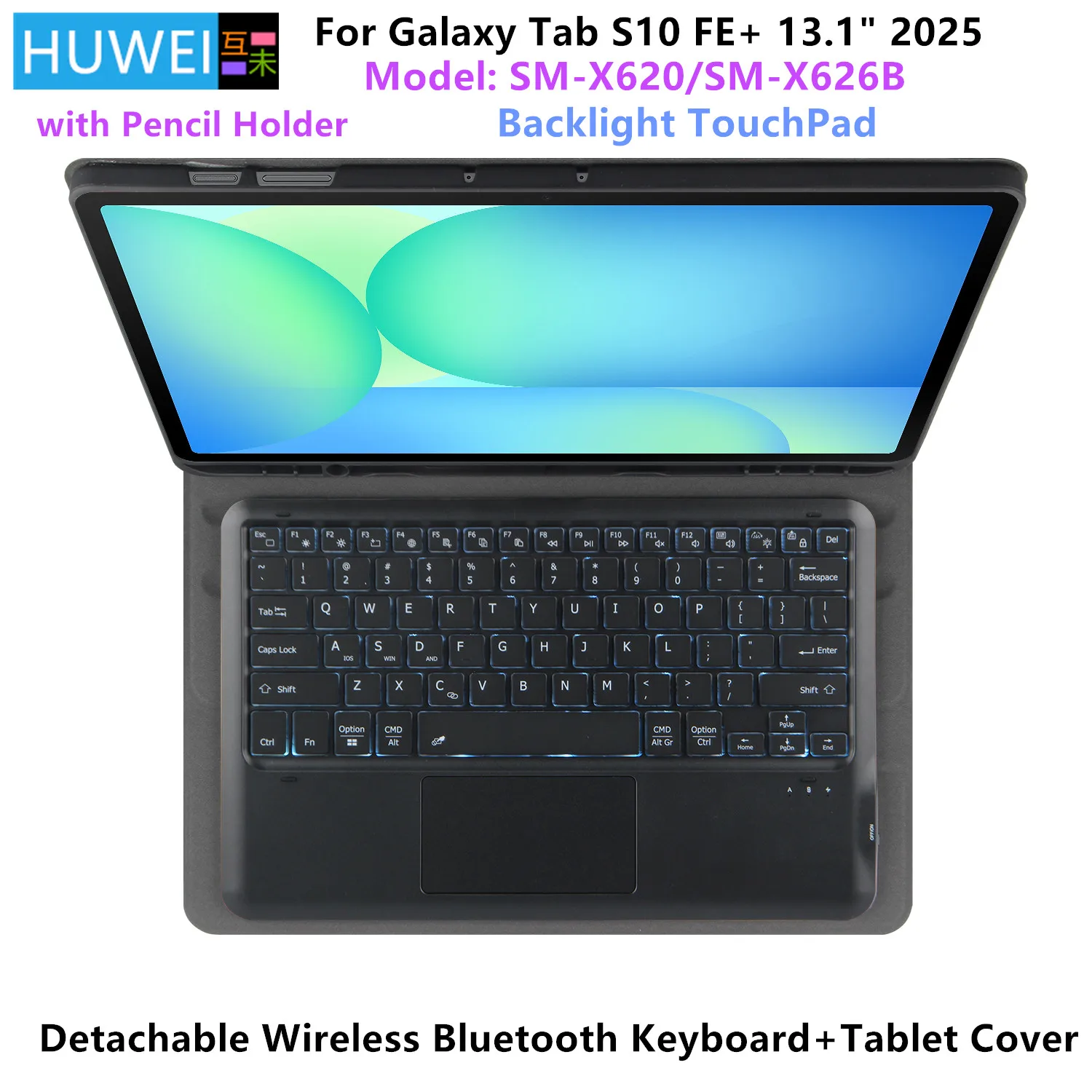 

Magic Keyboard for Samusng Galaxy Tab S10 FE Plus 13.1 inch Case Funda for Tab S10 FE Plus FE+ 13.1" Tablet keyboard Cover Case