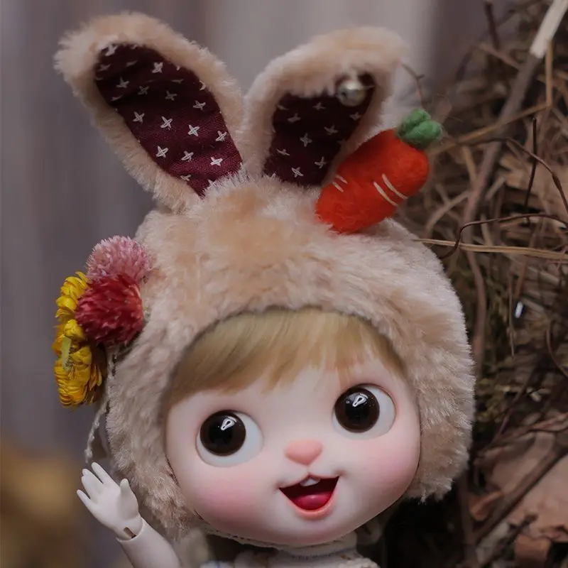 6 Bjd Doll Cute Rabbit Ear Cap Resin Doll Handmade Gift Toys for Girls  Bjd Doll Full Set