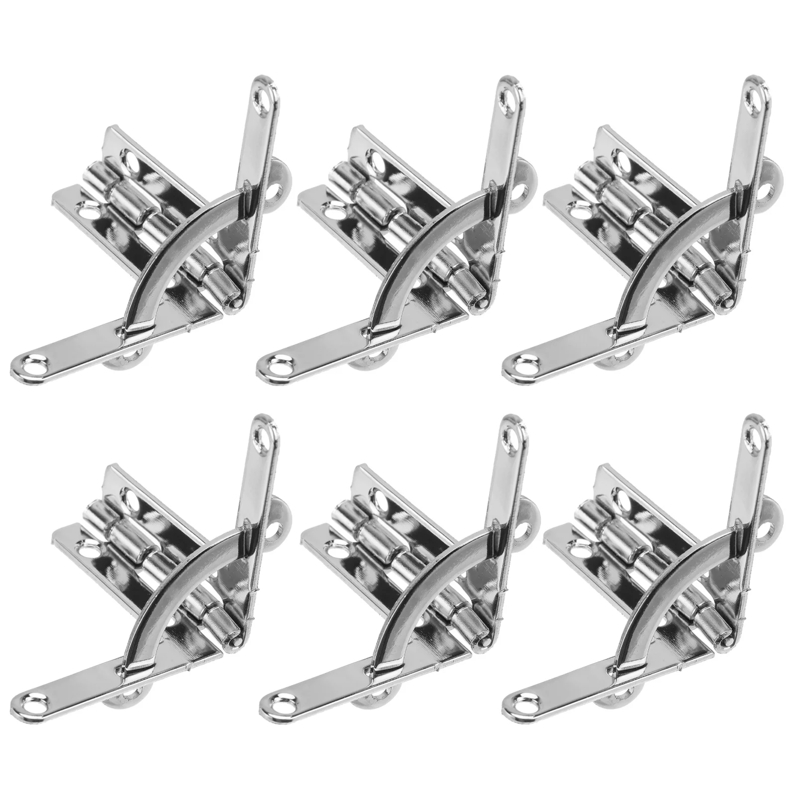 

6pcs Zinc Alloy Hinges Spring Loaded For Wooden Box Silver Jewelry Case Cabinet Door Support Decorative Miniature Furniture