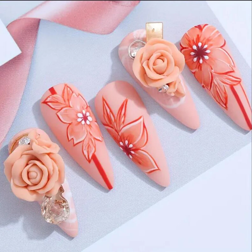 3g*12Jar 5D Embossed Nail Art Carving Gel 12Color 4D Model Carved MudPlasticine UV Gel DIY Nails Painting Removable Relief Gel