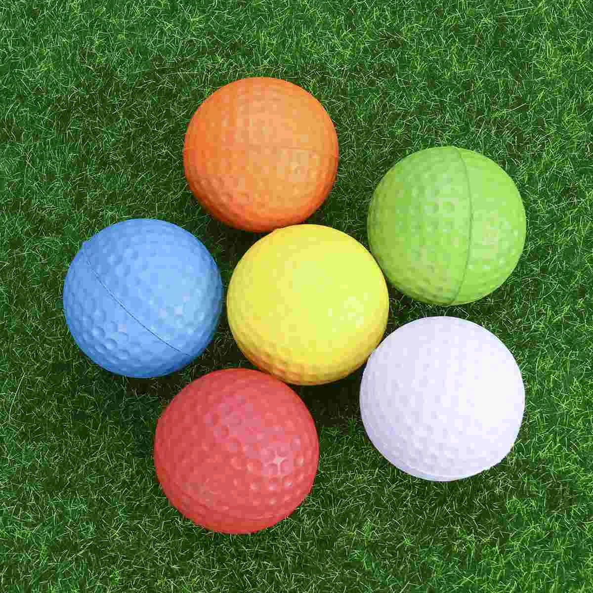 6 Pcs Golf Practice Ball Flexible Balls Football Lightweight Practicing Approach Shot