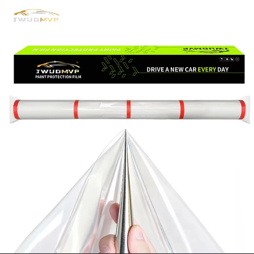 

JWUDMVP Transparent PPF transparent protective film TPU PPF paint body protective film self-healing Gloss Black 1.52*15M/1Roll