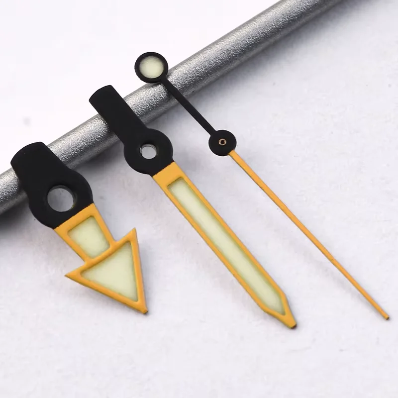 Watch Modify Parts Red/Yellow SBBN/SKX007 Watch Hand Green Luminous Suitable For NH35/36/4R/6R Automatic Movement