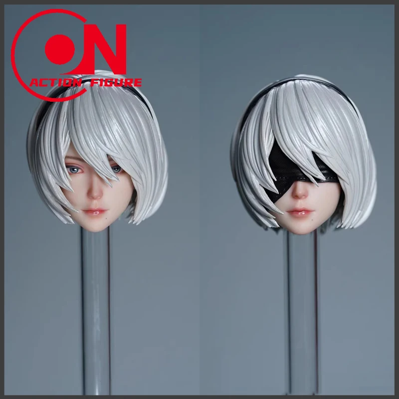 

В наличии Супер утка SDH046 1/6 NieR 2B девушка голова Лепка с маской для глаз подходит для 12 "TBL PH женский солдат бледная экшн-фигурка