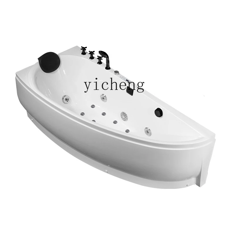 L Bathtub Household Special-Shaped Space-Saving Massage Constant Temperature Acrylic Ultra-Narrow Bathtub Knife-Shaped