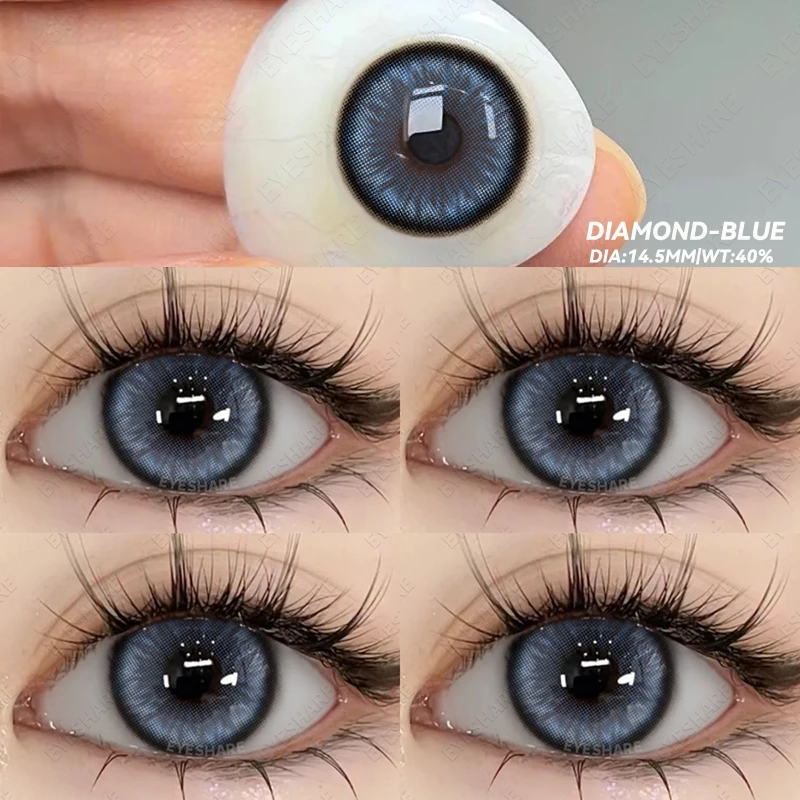 EYESHARE 1pair Colored Contact Lenses for Eyes Natural Brown Contact Blue Eyes Lenses Korean Gray Contacts Yearly Green Pupils