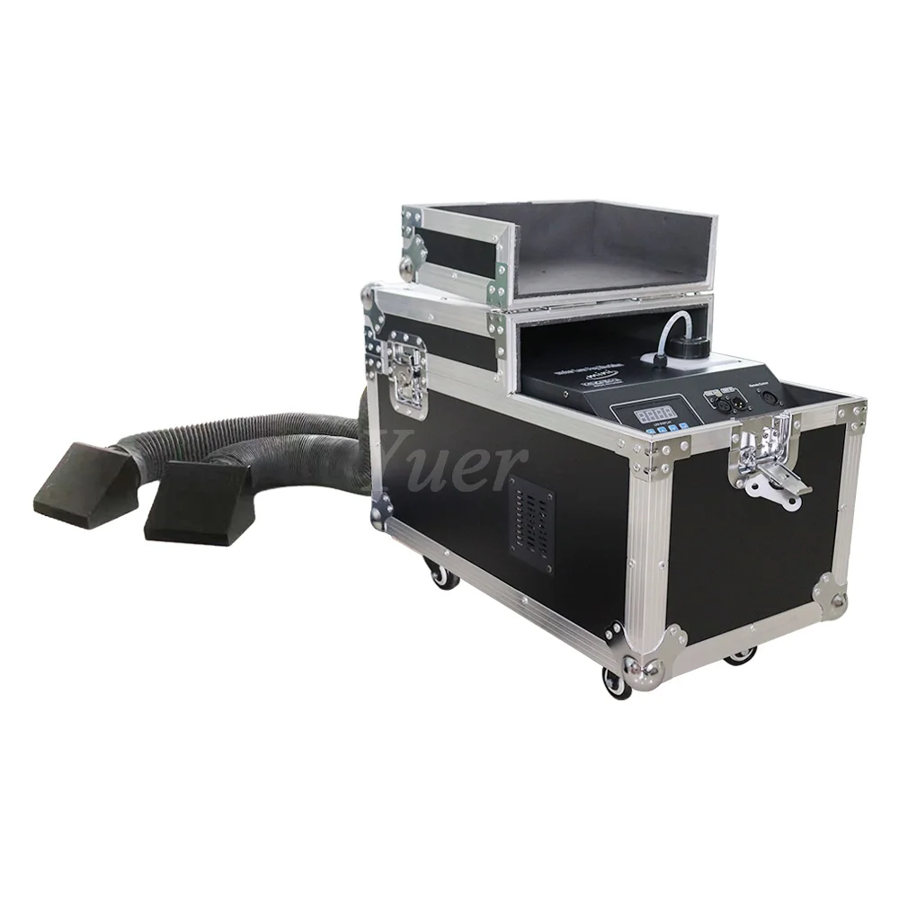 Low Lying Fog Machine 2000W Water Based Jumbo DMX Remote With Movable Flight Case Smoke Machine for Stage Party Wedding Event