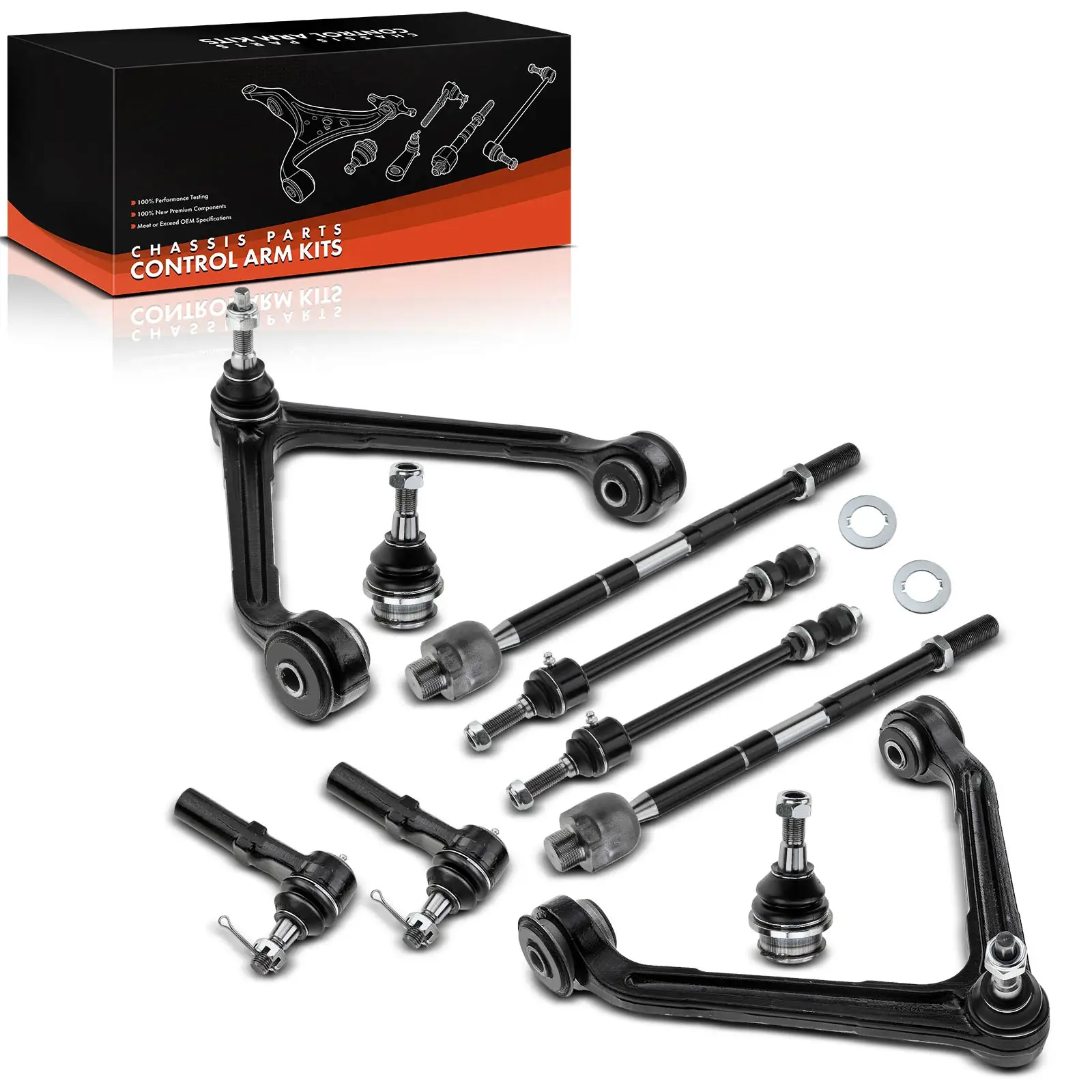 Frankberg 10-delige draagarmset vooras onder voor Dodge Ram 1500 pick-up BE vanaf 2002 4WD 52106577AI