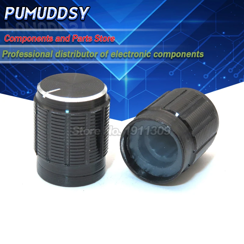 10PCS 13*17mm aluminum alloy potentiometer 13*17 knob rotation switch volume control knob black