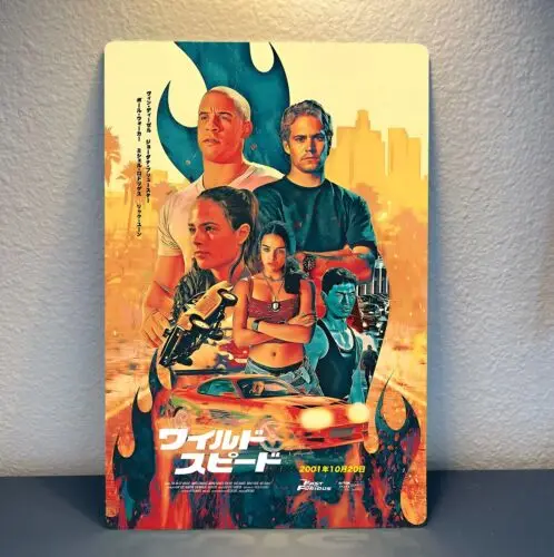 The Fast and the Furious Movie Metal Poster - Collectable Tin Sign - 20x30cm