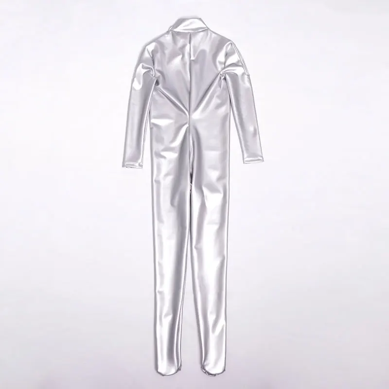 مثير المرأة كامل الجسم لامعة يوتار ارتداءها اللاتكس اتجاهين سستة مفتوحة المنشعب مطاطا ارتداءها موتو و السائق نادي ملابس الرقص FX170