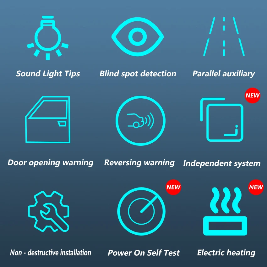 

Car 24GHZ Radar Change Lane Aided Alarm Sensor Blind Spot Monitoring System BSD BSA For Peugeot 308 408 508 2010-2017
