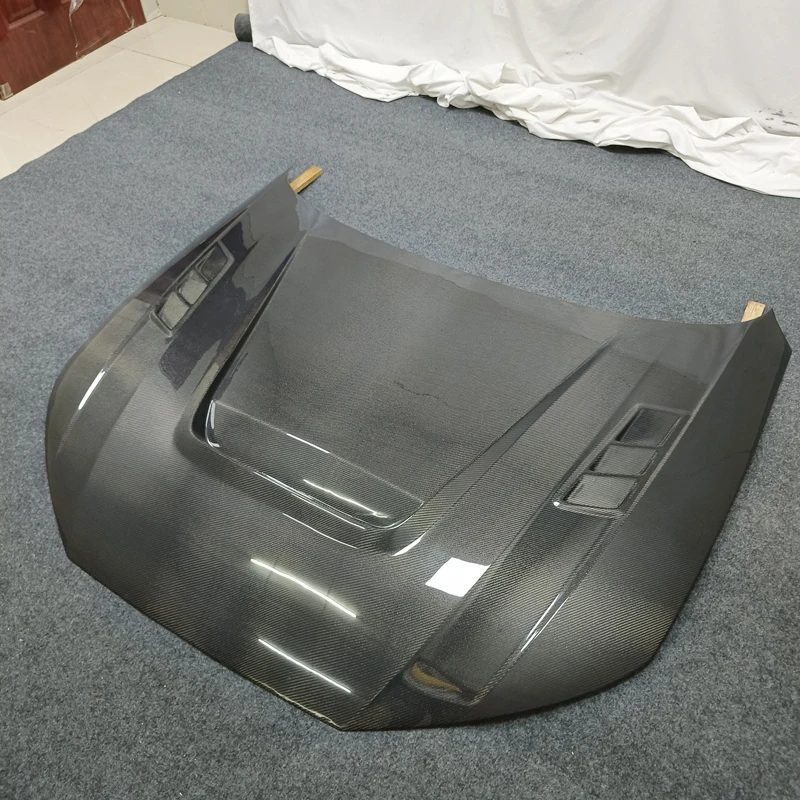 A4 B9 غطاء محرك السيارة عالي الجودة من ألياف الكربون لأودي A4 B9 2016-2020 #2