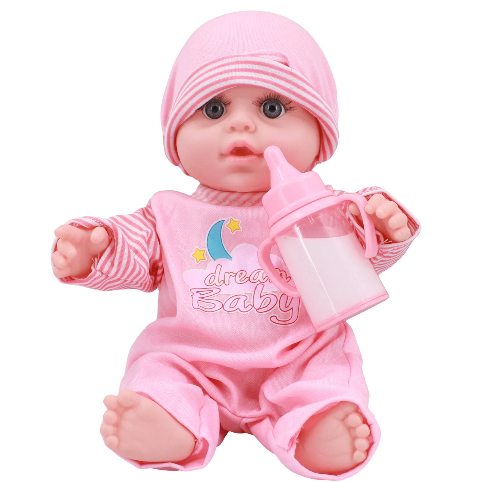 Adequado para acessórios de boneca de 30cm, acessórios de boneca reborn, mamadeiras simuladas, copos, brincar com brinquedos, presentes infantis