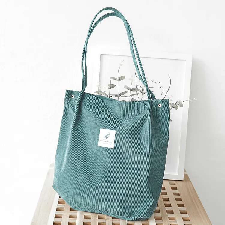 

Large Capacity Corduroy Tote Bags for Ladies Simple Striped Handbags for Daily Travel Use Fluffy Tote Bags Gifts for Women Girls
