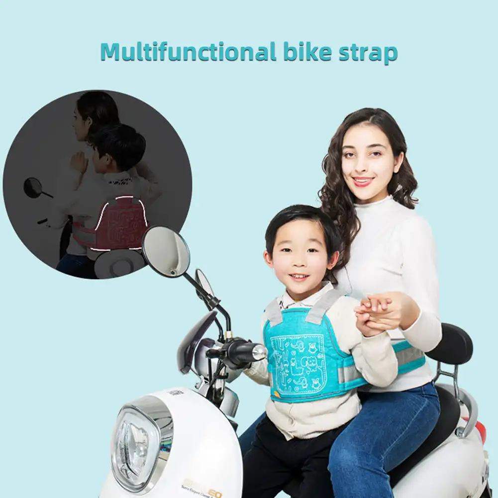 

Universal Motorcycle Safety Harness Adjustable High Strength Seat Belt Reflective Strap Non-Slip Kids Seat Harness for Children