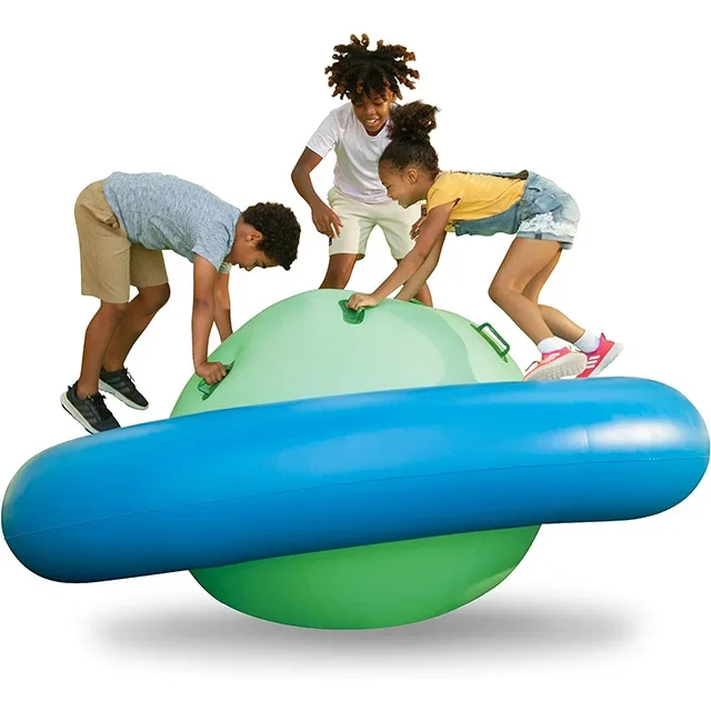 2026 Hot Sell  PVC 8-Foot Inflatable Dome Rocking Bouncer for Adult and Kinds Roll, Climb and Bounce on Inflatable Rocking Seesa