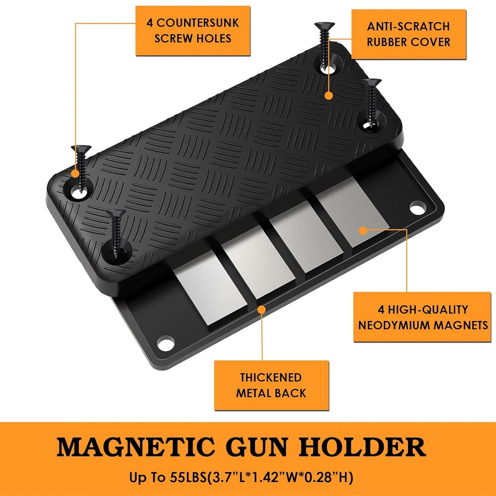 Soporte magnético pistola con recubrimiento de goma para coche