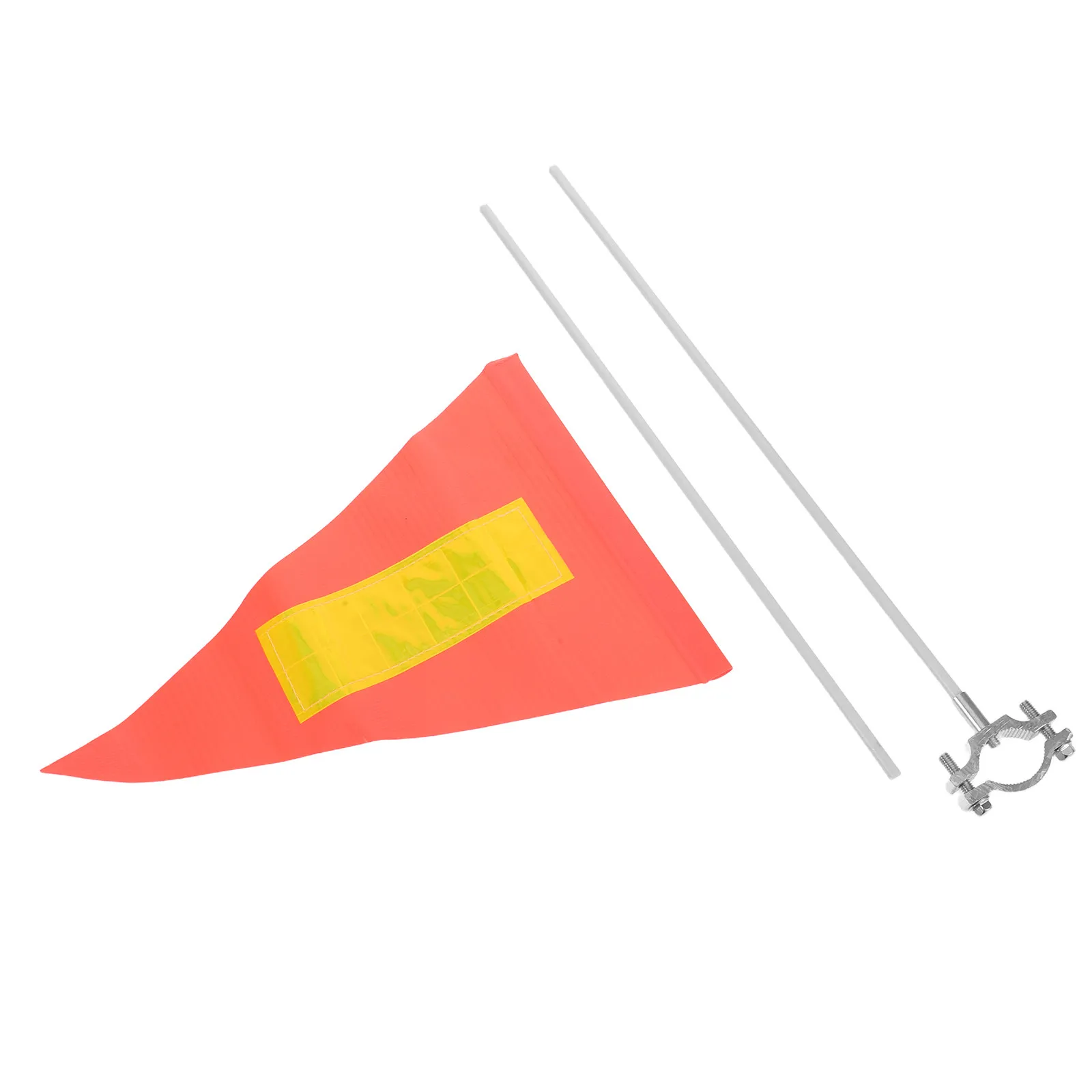 Metal Waterproof Adjustable Bike Safety Flag Tall Pole Orange High Visibility Reflective Strip Windproof Wheelchair