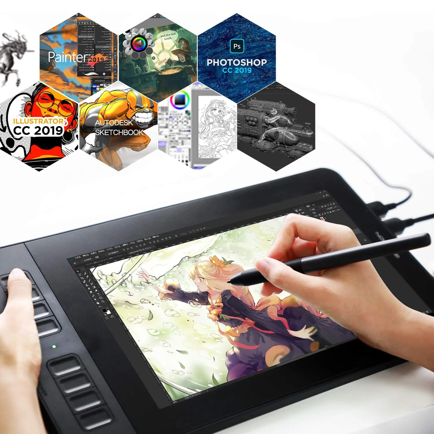 11.6 インチ画面 Gaomon PD1161 グラフィックタブレット描画ペンディスプレイ AG 保護フィルムポータブルモニター初心者アーティストに最適