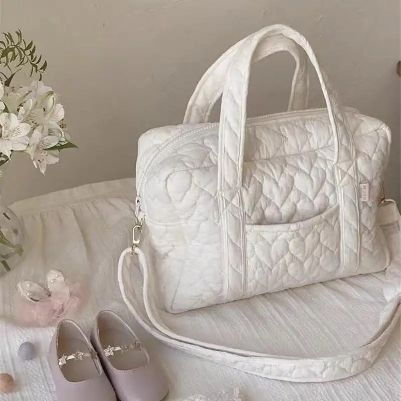 

F19F Mom Bag Large Capacity Diaper Bag Lightweight Shoulder Bag Storage Bag Handbag