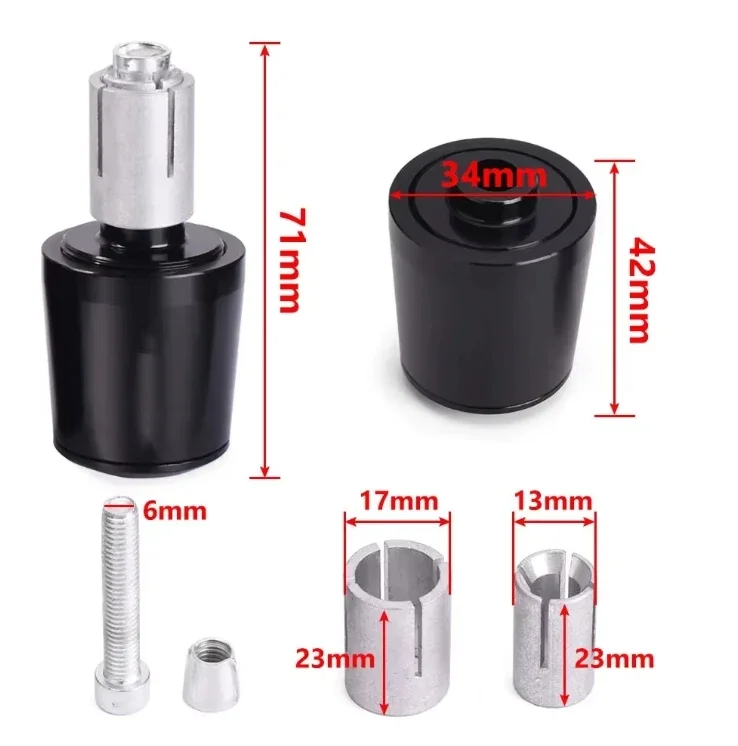 Motorcycle Handlebar Grip Ends Cap Counterweight Plug Slide For Kawasaki Ninja ER-6N 2006-2020 2021 2022 2023 2024 ER6N ER 6N 6f 2