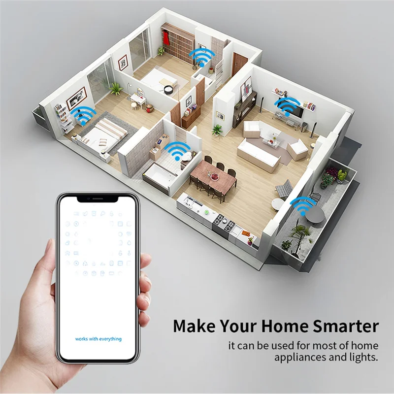 Interruptor inteligente 4CH WiFi Smart Switch RF433 7-32V 2.4G WiFi Módulo de automação residencial para casa IFTT