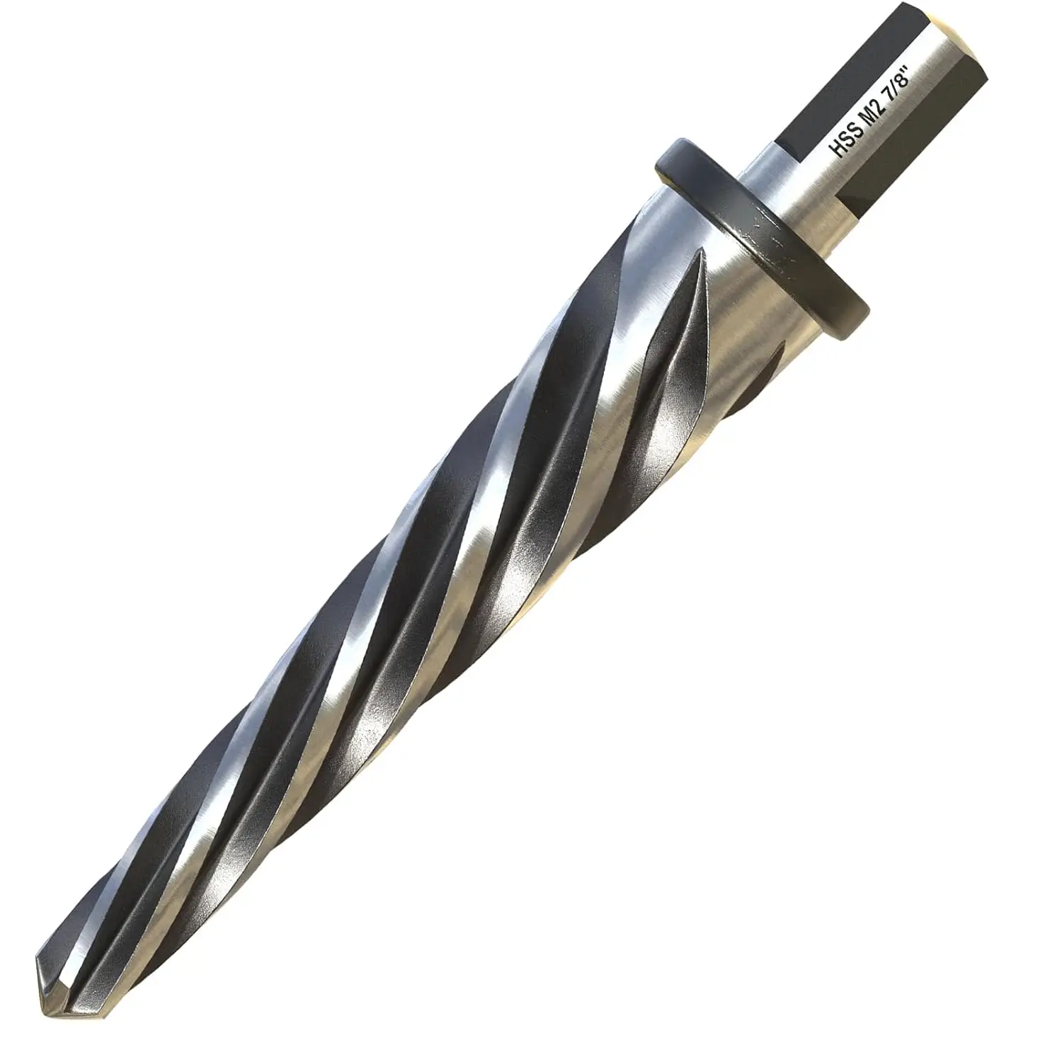 

7/8" M2 HSS Taper Chucking Reamer Drill Bit with 5-Spiral Flutes for Steel, Alloy, Aluminum, Wood, Plastic