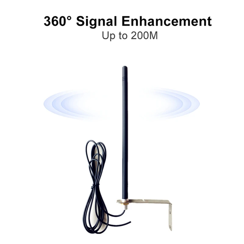 Black Antena For Gate Garage Radio Signal Booster Repeater Outdoor Waterproof 433.92Mhz Gate Control Antenna