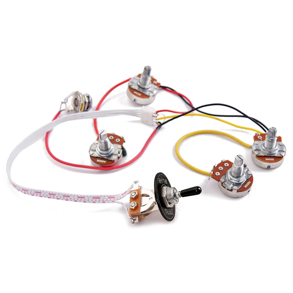 

Guitar Wiring Harness 2 Volume 2 Tone 3 Way Toggle Switch Kit High Quality Pickup Tone Control Guitar Parts