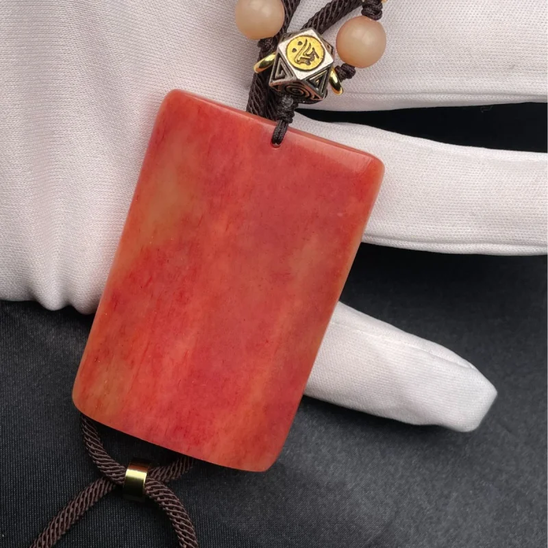 Peaceful and Unhurried Hanging Ornament Jade Bone Tablet Cultural Pendant