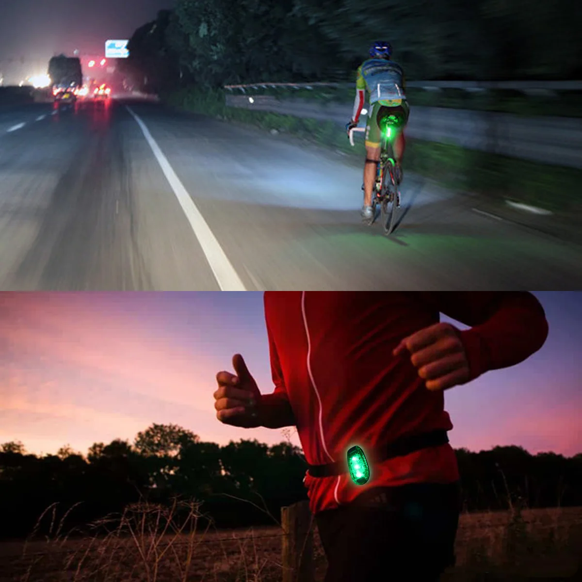 

LED Running Light Night Running Safety Light with 2 Modes Bright Flash for Runners Joggers Bikers Dogs Reflective Gear