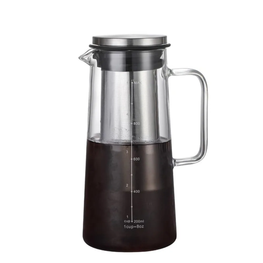 

Cold Brew Coffee Maker Glass Pitcher 1000/1400ML with Filter Iced Coffee Maker 4-8 Cups Fridge Coffee Carafe for Home