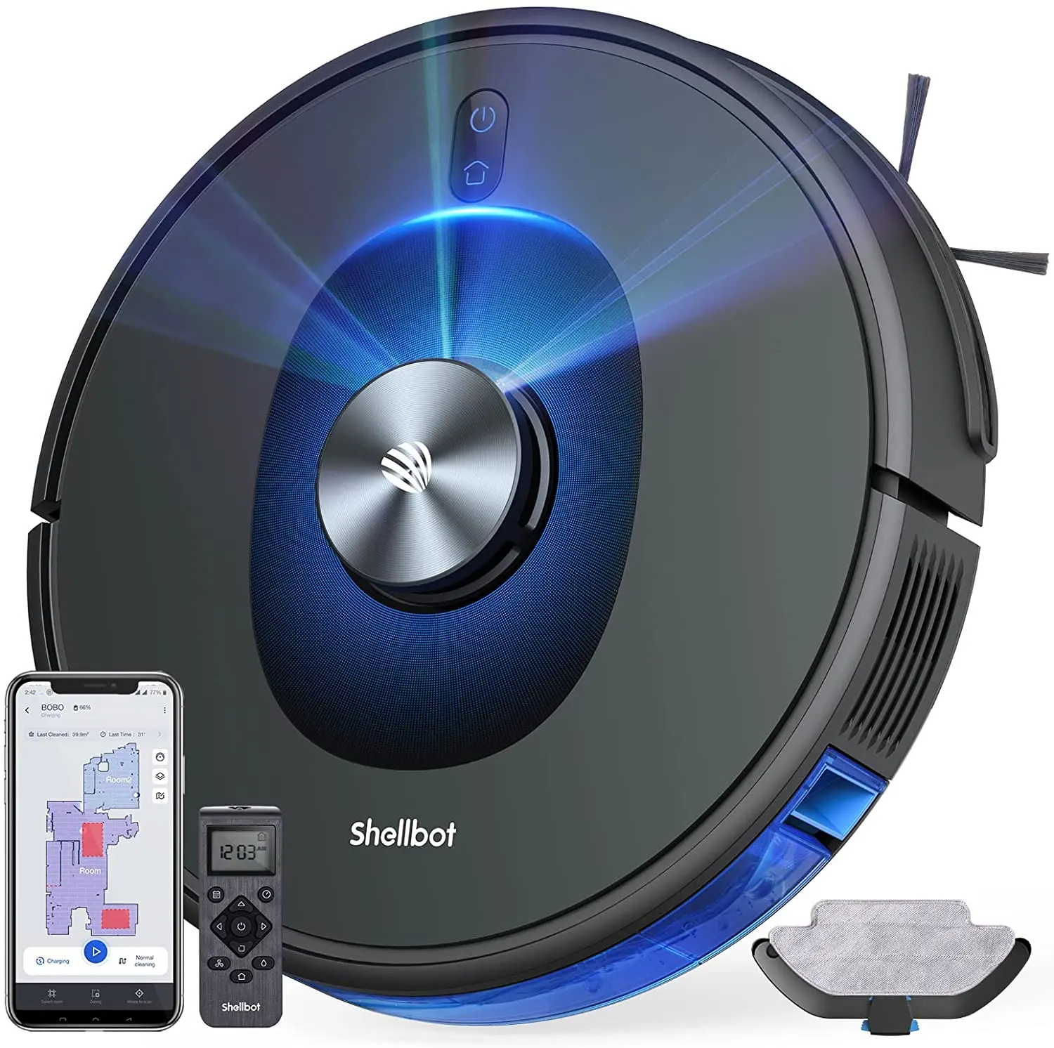 SL60 Best Commercial Black 8000pa Ce Rohs Carpet Wholesale Empty Vacuum-Mop 3 In 1 Charging Intelligent Robot Vacuum Cleaner