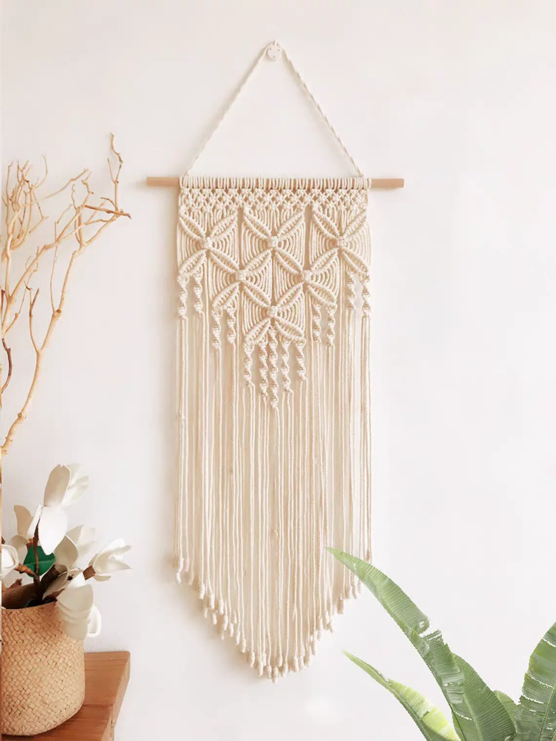 Handmade Cotton Rope Woven Bohemian Wall Decoration, Bedroom And Living Room Multi Scene Hanging Decorations, Holiday Gifts