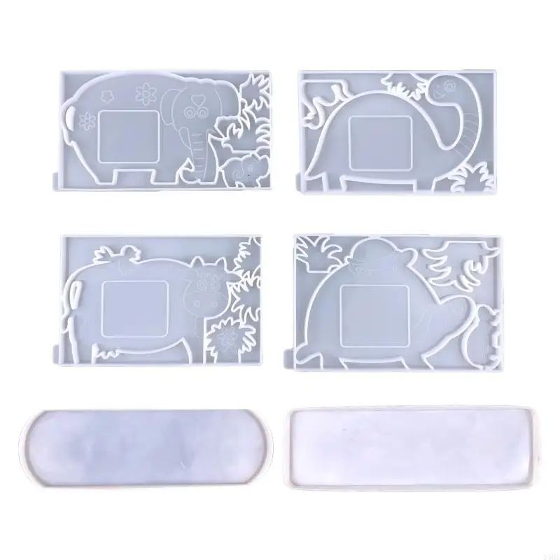 

Слон -корова животных для черепахи фоторамма Эпоксидная плесень Силиконовая подвеска