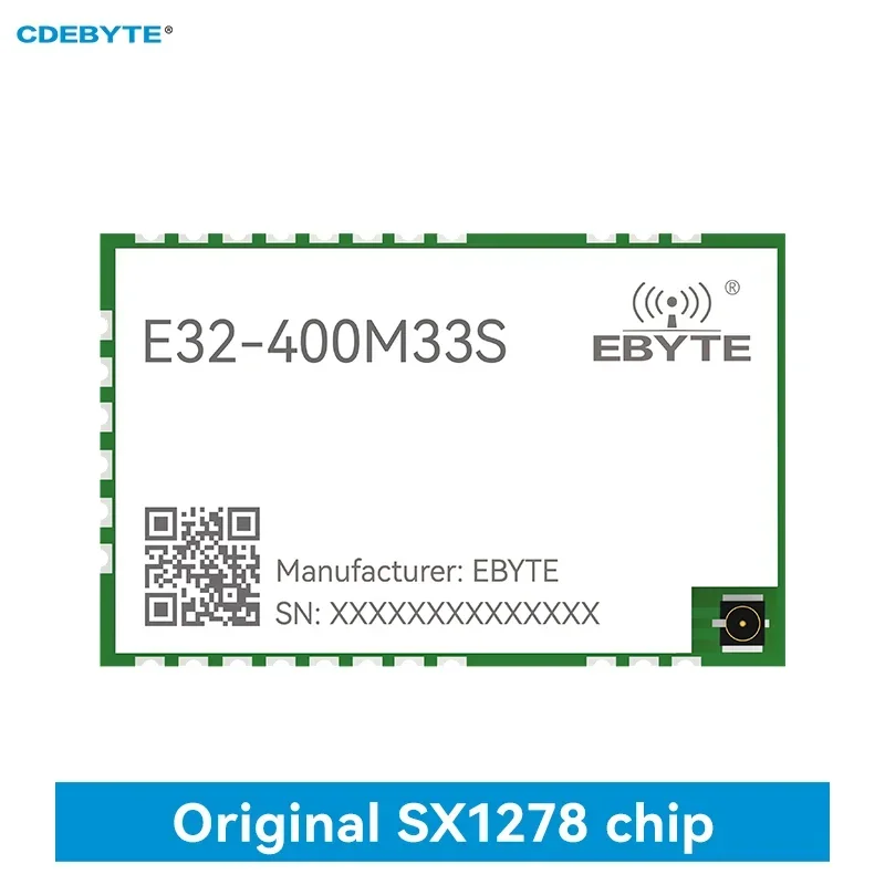 

SX1278 LoRa с расширенным спектром, 433/470 МГц, мощность SPI, 33 дБм, CDEBYTE E32-400M33S, 16 км, PA LNA, IPEX, антенна с отверстием для штампов на большие расстояния