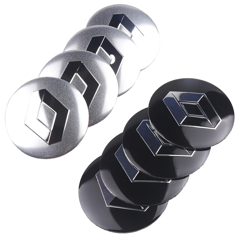 56mm 4 piezas cubierta central de cubo de rueda de coche pegatina emblema automático para Renault Clio 4 Megane 2 3 Captur Trafic Koleos Kadjar Grand Logan RS