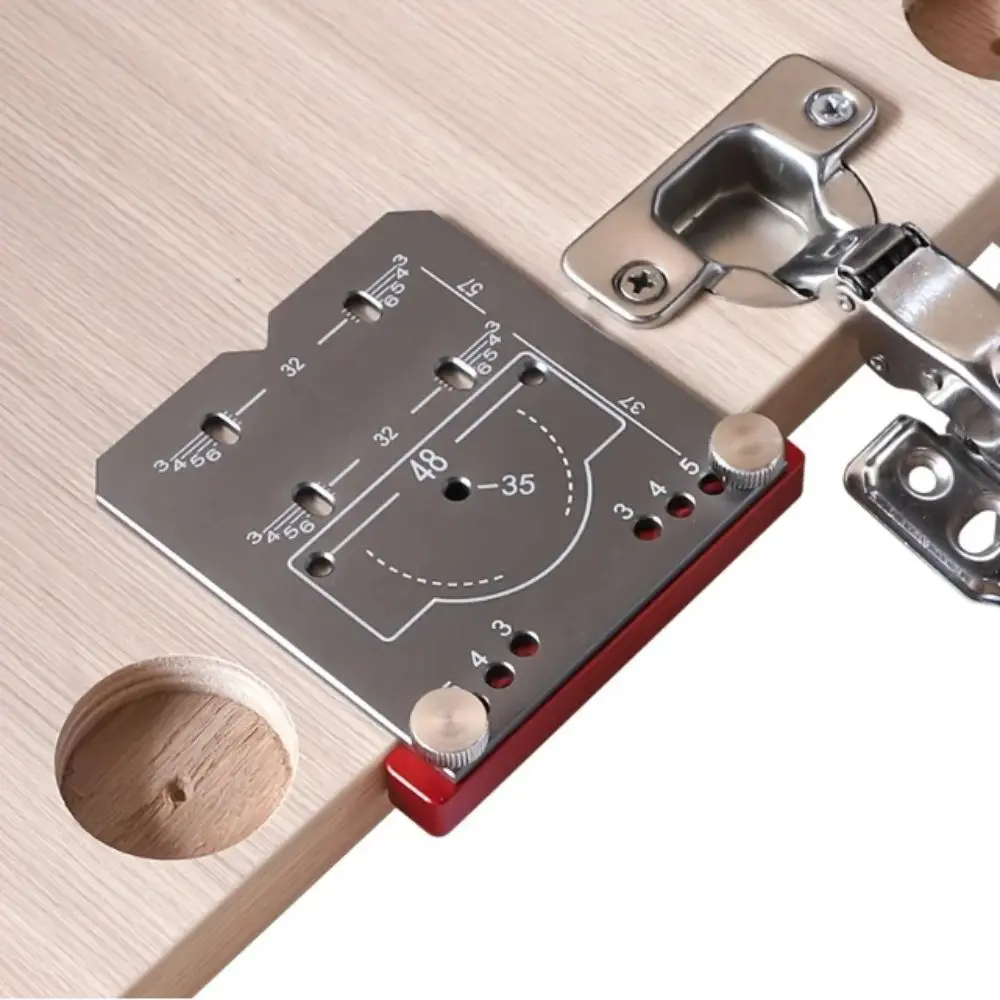 Aluminium Alloy 35mm Hinge Jig Limit Frame Perfect Hole Puncher Drill Guide Locator Essential Hardware Marking Template
