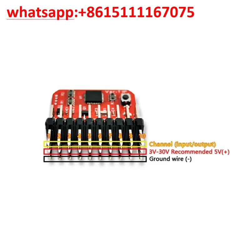 T1P 8 Channel RC Signal Conversion Module 32-bit Processor PWM PPM SBUS ELRS Signal Transmitter For FPV Drone 3-30V Input