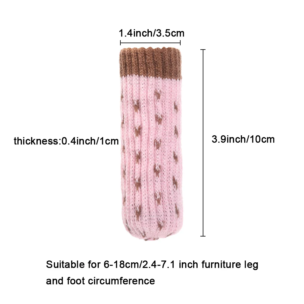 Protective Case Knitted High Elastic Chair Leg Caps Furniture Socks Pads Furniture Feet Cover