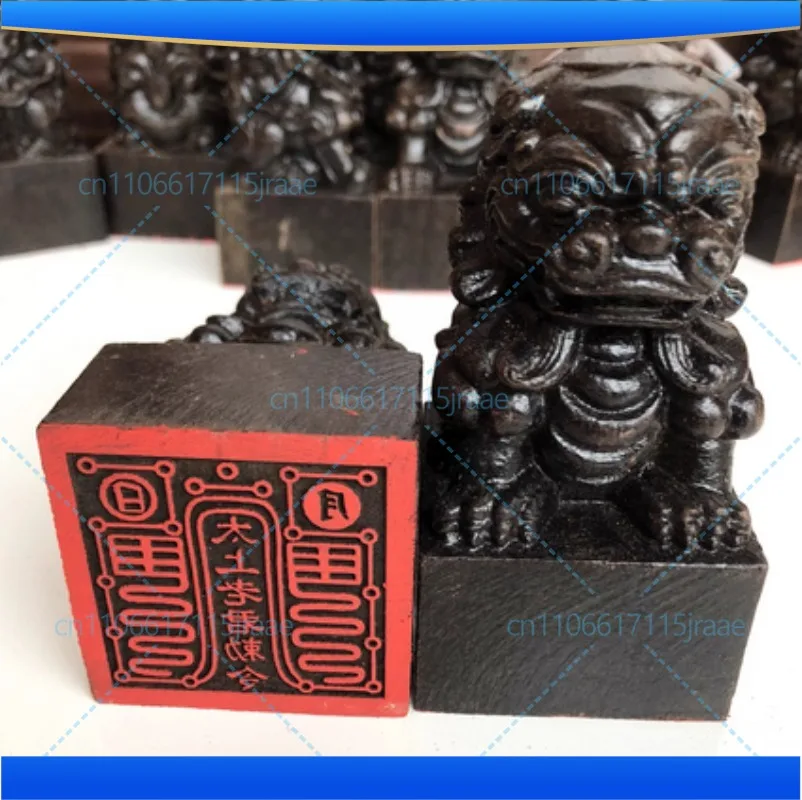 Taoist Seal Taishanglaojun Seal Ebony Lion Seal Taoist Supplies Magic Tools