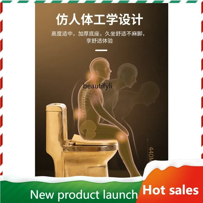 

Z189 Европейский стиль, новый роскошный золотой художественный унитаз, бытовой смыв, полностью золотой сиденье для унитаза, ванная комната