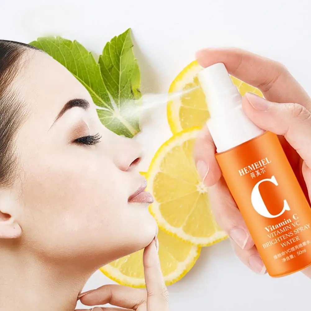 100% vitamina C Toner schiarente Spray viso idratante siero viso ridurre i pori controllo dell'olio sbiancante essenza per la cura della pelle