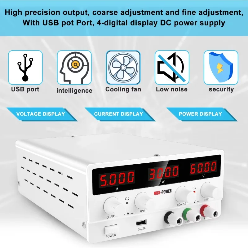 الطاقة SPS-H605 60 فولت 5A سعر المصنع مباشرة منخفضة الضوضاء مختبر مقعد متغير تيار مستمر قابل للتعديل تحويل التيار الكهربائي