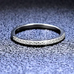 18K gold moissanite PT950 platinum ring single row women's ring group set crown single tail ring