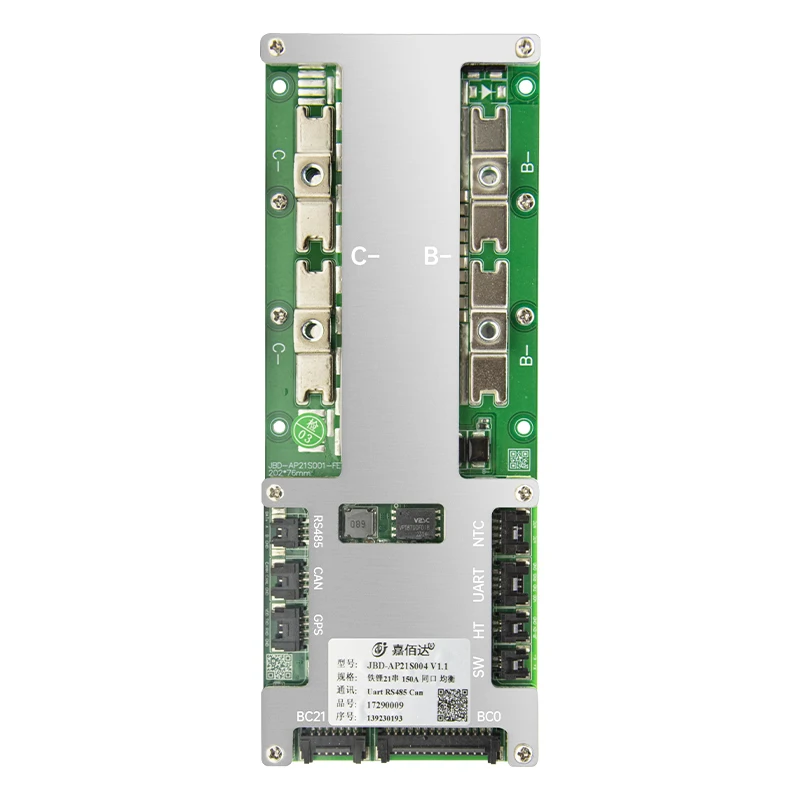 JBD 8S 10S 11S 12S 13S 14S 15S 16S 17S 20S 21S BMS inteligente 80A 150A 200A Placa de equilibrio Bluetooth 24V 36V 48V 60V batería de litio