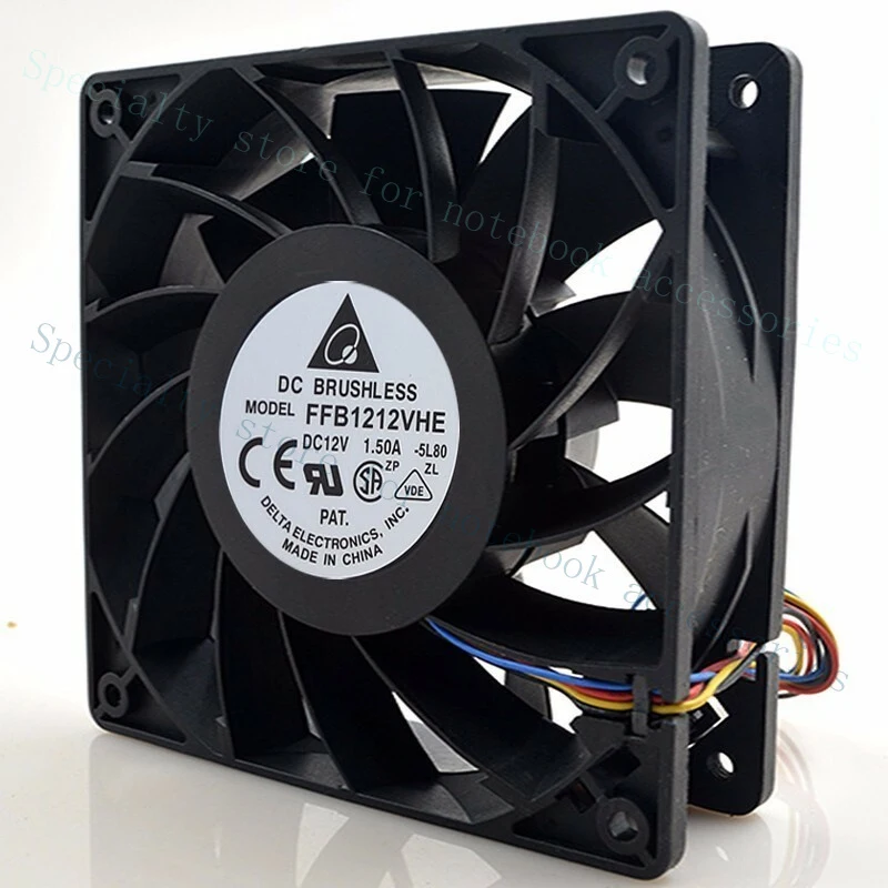 A+ Delta 12038 120x120x38mm 12cm FFB1212VHE DC 12V 1.5A 24W 4 lines Cooling Fan